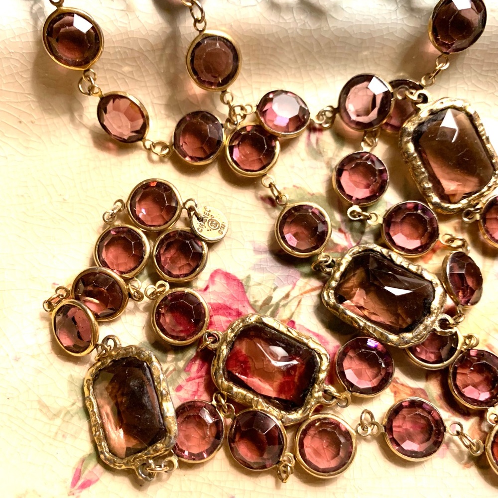 CHANEL Vintage 1981 Chiclet Amethyst Sautoir-Style Necklace - Picture 7 of 14